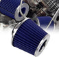 RYANSTAR RACING 63mm 2.5" High Flow Round Tapered Cone Cool Air Filter Cleaner with Top Filter Design Short 153mm tall Blue