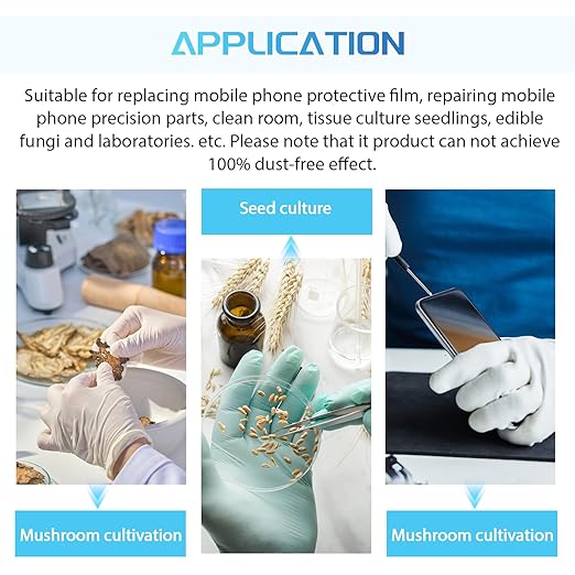 Laminar Flow Hood HEPA Filter Flow Hood Mycology HEPA Air filtration Fan Unit for Mushroom Mycology & Phone LCD Repair Laboratory Tissue Culture