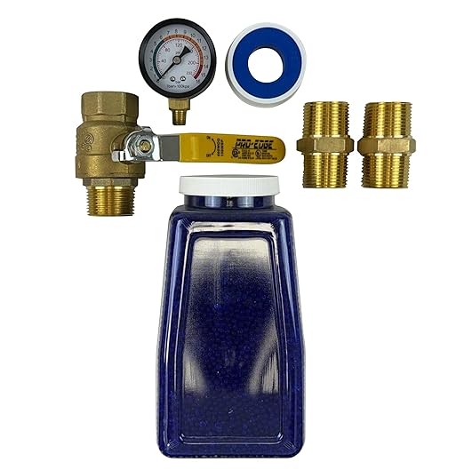 1" NPT Industrial (4-Stage) Moisture Removing Particulate Filter and Oil Removing Coalescing Filter and Desiccant Air Dryer and Air Pressure Regulator