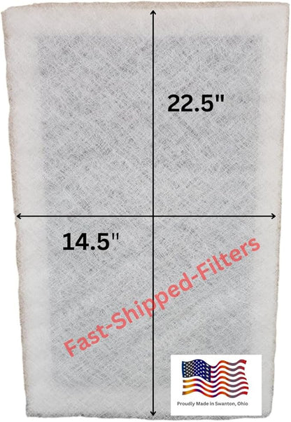 Fast-Shipped-Filters 1 Pack 16x25 Replacement Filter Pads Designed to Fit Dynamic Air Cleaner 16x25 Refill White
