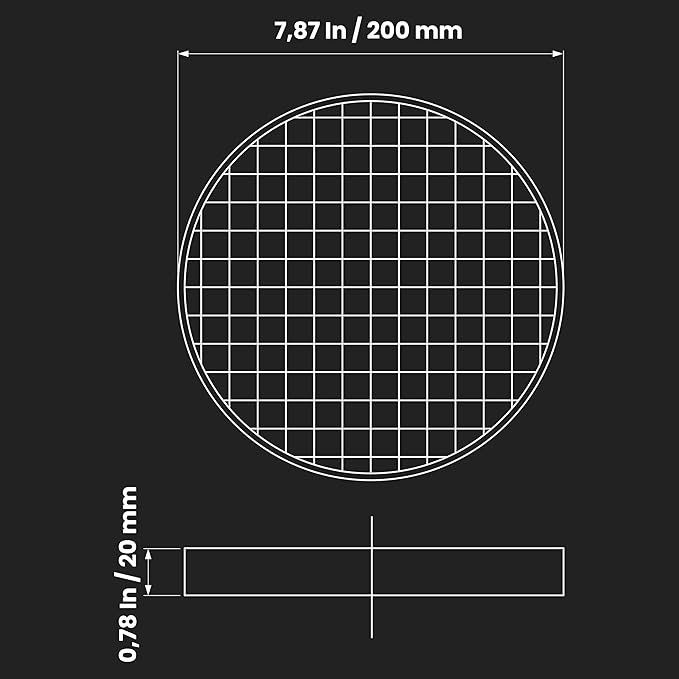 8" Inch Filter Replacement - Round Duct Filter System - G4 Class Filter and Mesh Screen - Dust Collection and Air Purification