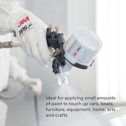 3M PPS 2.0 Spray Gun Cup, Lids and Liners Kit, 26028, Micro, 3 Ounces, 200-Micron Filter, Use for Cars, Furniture, House and More, 1 Mini Paint Cup, 50 Micro Liners, 50 Lids, 32 Sealing Plugs
