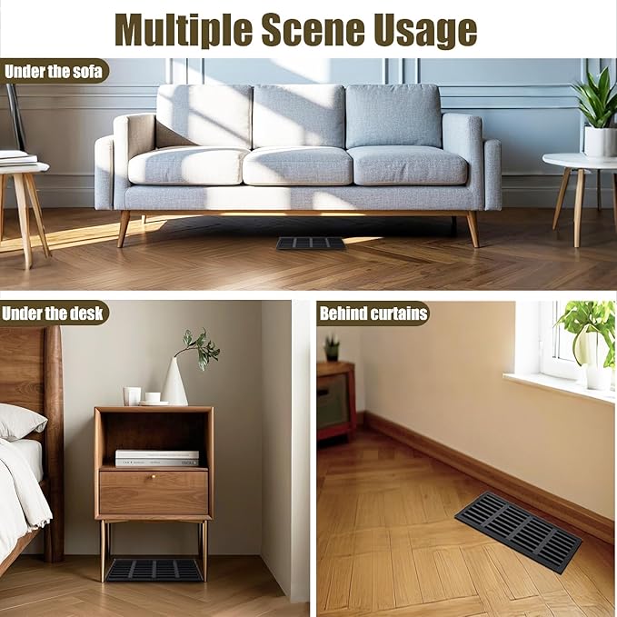 Magnetic Vent Covers Screen 4 Pack - 4x10 Inch Air Vent Filters with Durable PVC Frame, Washable Mesh Screen for Home HVAC, Floor Registers & Vents - Secure Fit, Easy Installation