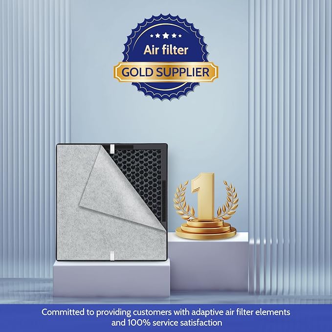 2 Pack PR1 Replacement Filter for Mooka Mode PR1 Air Purifier, H13 True HEPA Filter for Home Large Room up to 2200sq.ft with 4 Pcs PR-1 Pre-Filter for Pets
