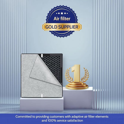 2 Pack PR1 Replacement Filter for Mooka Mode PR1 Air Purifier, H13 True HEPA Filter for Home Large Room up to 2200sq.ft with 4 Pcs PR-1 Pre-Filter for Pets