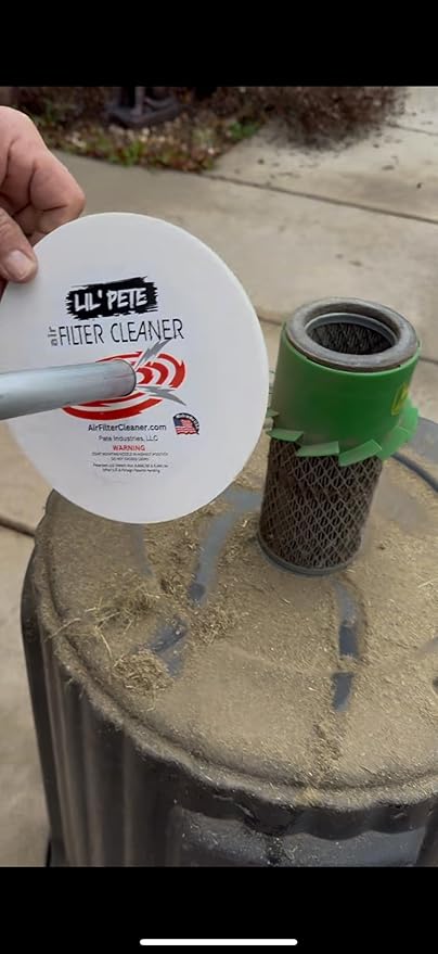 LIL PETE Air Filter Cleaner by Pete Industries – Cleans 1.5″–4″ ID Filters – Made in USA– Perfect for Lawn care, UTV/ATV & Dirt Bike Maintenance, Small Engines, Nut Harvesting Equipment
