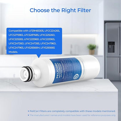 LMXS28626S Water Filter, Compatible with L-G LHFS28XBS, LFCS27596S, LFXC22526S, LFXC24726S, LFXS26596S, LFXS26973S, LFXS26973D, LFXS28968S,LHSXS2706S Water & Air Filter, 2 Pack