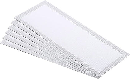 PATIKIL 4"x10" Magnetic Vent Cover, 6 Pack Floor Wall Air Registers Cover Strong Magnet Vent Screen Mesh for Blocking Hair Dust Debris, White