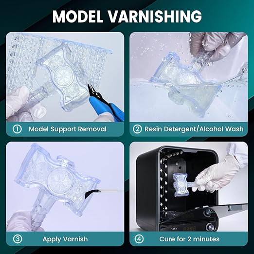 SUNLU High Clear 3D Printer Resin, High Transparency 3D Printing Resin, Resist Yellowing Clear Resin, 405nm UV Curing 3D Printing Photopolymer Resin, Suitable for LCD/DLP/SLA 3D Resin Printer, 2000g