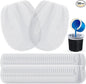 Boao 120 Pieces Paint Strainer Bags White Fine Mesh Filters Bag Bucket Elastic Opening Strainer Bags Hydroponic Paint Filter Bag for Paint Gardening (1 Gallon)