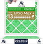MervKing 20x20x2 Air Filter Actual Size: 19.7" x 19.7" x 1.75" MERV 13 MPR 1500-1900 | MADE IN USA | 4-Pack | Pleated HVAC AC Furnace Replacement