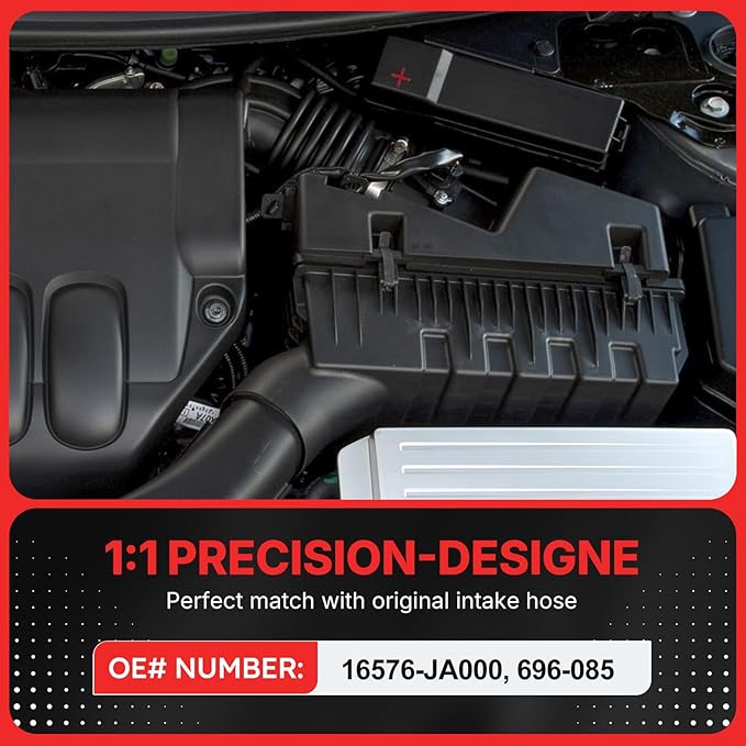 16576-JA000 Air Cleaner Intake Hose Tube with Clamps 2007 2008 2009 2010 2011 2023 2013 for Altima 2.5L 4 Cylinder Engine