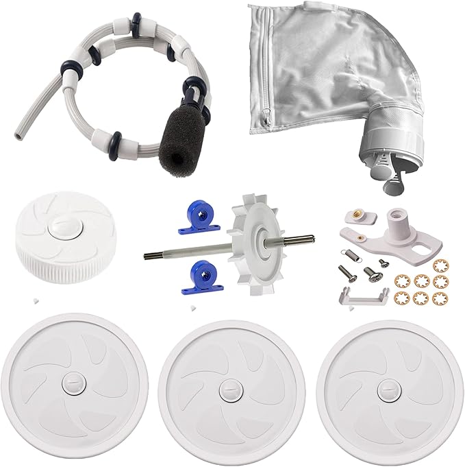 ATIE Pool Cleaner Tune Up Rebuild Kit Compatible with 280, TR28P Pool Cleaner Tune Up Kit A49 with Wheel, Tire, Drive Shaft, Turbine Bearing, All Purpoe Bag, Sweep Hose, Wheel Bearing, Tailsweep Pro