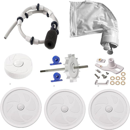 ATIE Pool Cleaner Tune Up Rebuild Kit Compatible with 280, TR28P Pool Cleaner Tune Up Kit A49 with Wheel, Tire, Drive Shaft, Turbine Bearing, All Purpoe Bag, Sweep Hose, Wheel Bearing, Tailsweep Pro