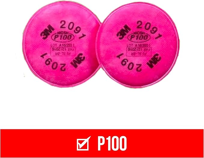 3M particulate filters P100 #2091/07000 , Pink, One Size, 2 Count