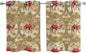 2 Panel Kitchen Cafe Curtains, Desert Camels Sunlight Filtering Nature Air Through, Home Decor Window Covering Tier Curtains for Living Room 55W x 39L inch Tropical Palm Trees Sand Cords Brown