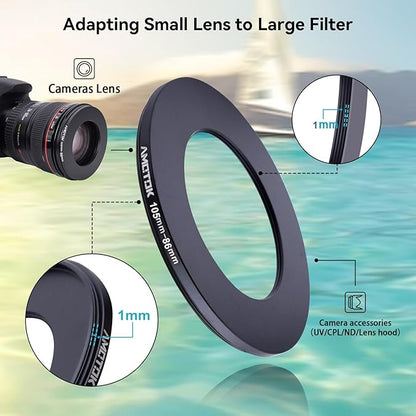 105mm Lens to 86mm Camera Lens Adapter,105mm-86mm Filter Step-Down Ring,Compatible All 86mm Filter Accessory.Made from CNC Machined