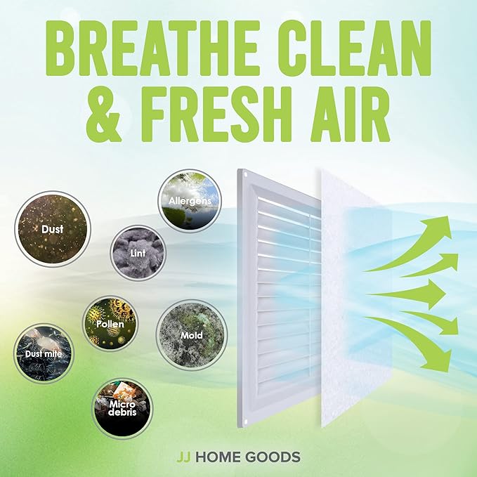 Air Vent Filters - 20"x118" makes 50 Filters w/ 197" Installation Tape,Electrostatic MERV 8 Media for AC HVAC Air Duct Filter Register & Grilles