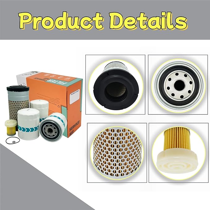 Filter Maintenance Kit 6C060-99410 HH160-32093 HH660-36060 6A320-59930 HH670-37710 Air/Oil/HST/Fuel/Hyd Fit for K-bota B2410 B7500 B7510 B7610 B26