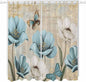 Spring Flowers Living Room Curtains 96 Inch Length, Window Curtains Tab Top, Vintage Rustic Tulips Floral Butterfly Khaki Light Filtering Window Treatments Drapes 52"x96" 2 Panel