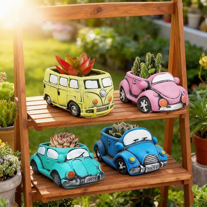 4 Pack Succulent Plants Pot, Small Indoor Plants Pots with Drainage Hole, Decor Garden Pot for Succulents Planter Cactus