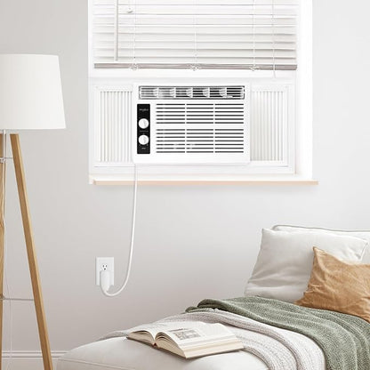 Whirlpool 5,000 BTU 115V Window Air Conditioner & Dehumidifier with Mechanical Controls, Window AC Unit for Apartment, Dorm Room, & Small Rooms up to 150 Square Feet in White