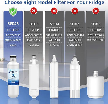 ADQ747935 Replacement for LG Water Filter LT1000P, Compatible with LG Thinq Refrigerator LT1000P/PC/PCS LMXS28626S, LRFLC2706S, AGF80300704, LFXS26973S, LFXC22526S, LHFS28XBS, 3 Packs