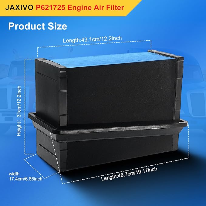 P621725 Engine Air Filter for 15-20 T680 T880,15-20 Peterbilt 567 579,Kenworth T680 T880 Peterbilt 567 569 Engine Paccar MX13,Paccar MX11,CUM-MINS X15,Replaces LAF6725