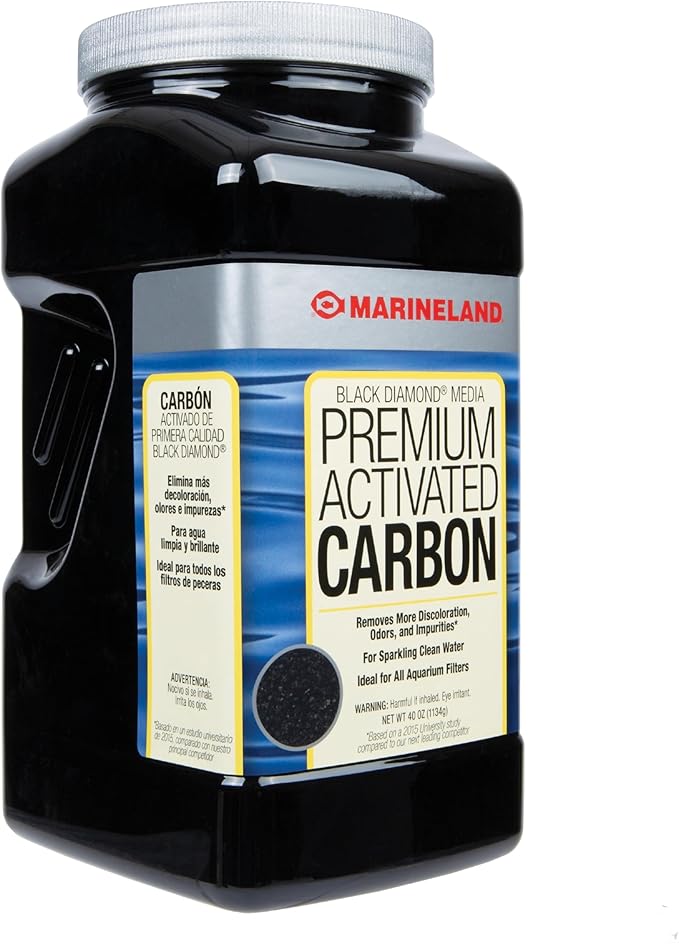 Marineland Black Diamond Premium Activated Carbon, Filter Media for Aquariums, 40 Ounces