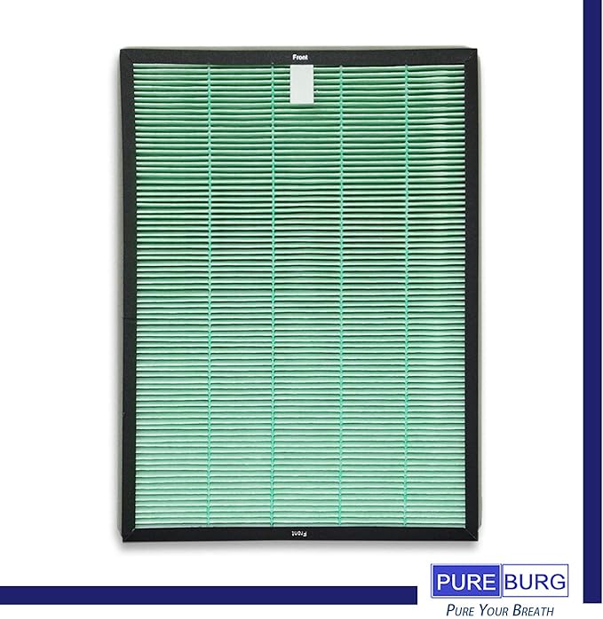 PUREBURG Replacement Filter Set Compatible with RabbitAir BioGS 2.0 Ultra Quiet Model SPA-550A & SPA-625A Air Purifiers,2-Pack H13 True HEPA + Activated Carbon Filter