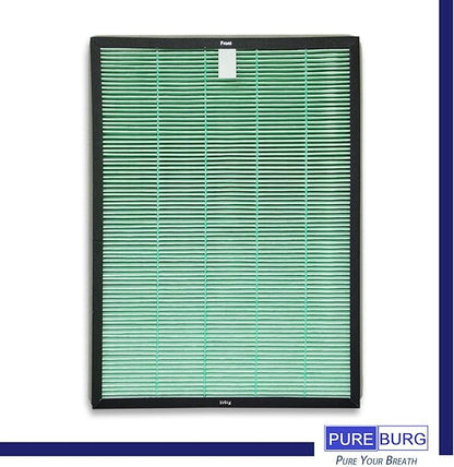 PUREBURG Replacement Filter Set Compatible with RabbitAir BioGS 2.0 Ultra Quiet Model SPA-550A & SPA-625A Air Purifiers,2-Pack H13 True HEPA + Activated Carbon Filter