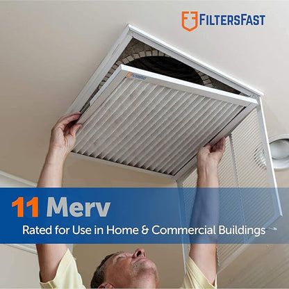 Filters Fast 14x14x1 Air Filter MERV 11, 1" AC Furnace Air Filters, Made in the USA, Actual Size: 13.75"x13.75"x0.75, 6 Pack