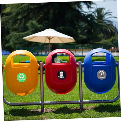 9pcs Trash Can Classification Stickers Self-Adhesive Recycling Decals for Easy Waste Sorting Options for Home and Kitchen Use