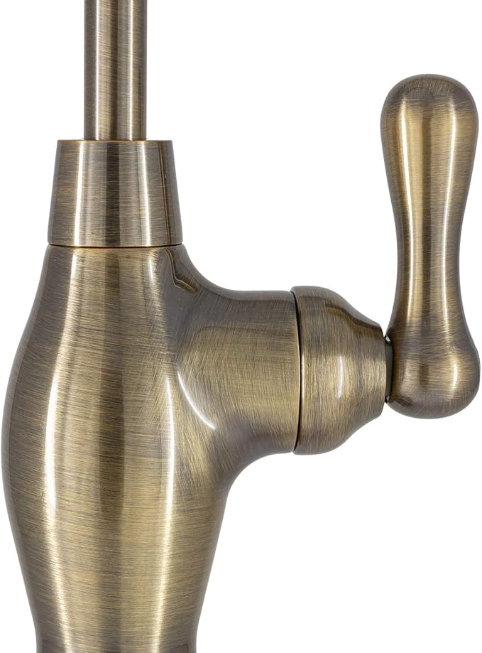 Metpure Non-airgap NSF Certified RO Faucet Reverse Osmosis Drinking Water Filtration System Water Dispenser Spout (Antique Brass). Vase Style with Faucet Wrench