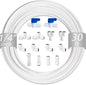 NSF 1/4" inch Water Line Tubing and Push to Connect Fittings for Reverse Osmosis Water Filter RO fittings,14 pcs connetors+30 feet 1/4" O.D. (6.4mm) water tubing.