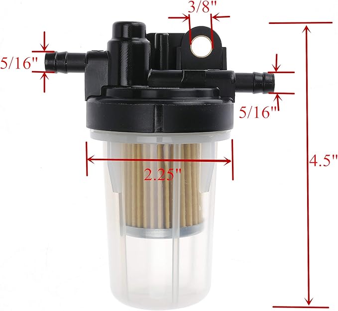 iFJF 6A320-58862 Fuel Filter Assembly Replacement for Kubota B2320 B2410 L2800 L3400 LX2610HSD M5640SU RTV-X1100CR RTV-X900G RTV900W Replaces 6A320-58860 6A320-59912