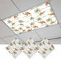 Fluorescent Light Covers for Drop Ceiling Abstract Brown Camels Palm-Trees Magnetic Light Filters, Vintage Deserts Ceiling Shade Filters for Home Classroom Office,2x4 ft,3Packs