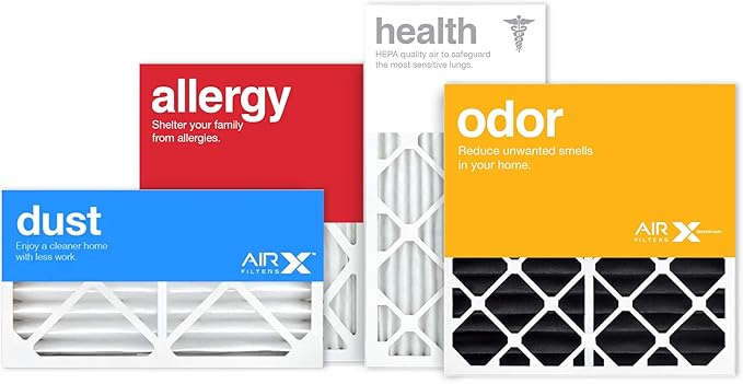 AIRx Filters Odor 14x14x1 Air Filter MERV 7 AC Furnace Pleated Air Filter Replacement Box of 6-14x14 Air Filters For Home, Made in the USA