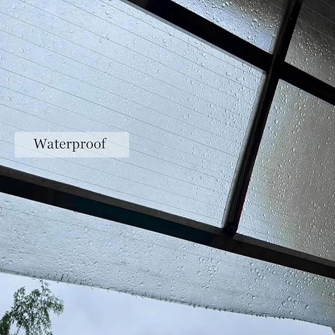 Glass Roof Pergola Polycarbonate Roofing Roll Polycarbonate Panels for Sunrooms, Open-Air Gardens, Greenhouses, Agricultural Use, Sheds(0.8x8m)