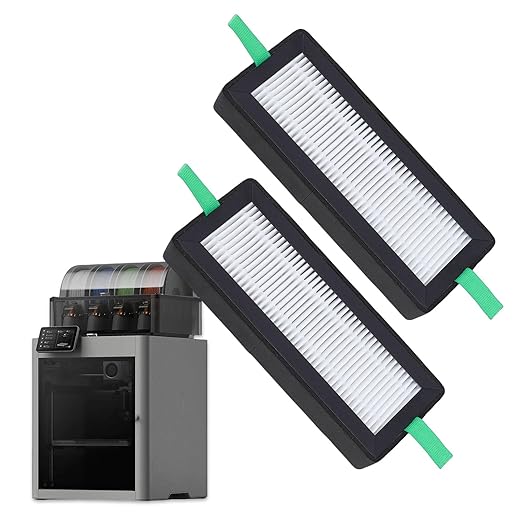 Eujgoov 2 Pcs 3D Printer Air Filter, Particulate Air 13 and Activated Carbon Combo Filter Without Brush for Bamboo Series