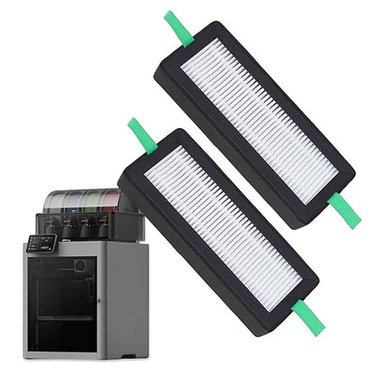 Eujgoov 2 Pcs 3D Printer Air Filter, Particulate Air 13 and Activated Carbon Combo Filter Without Brush for Bamboo Series