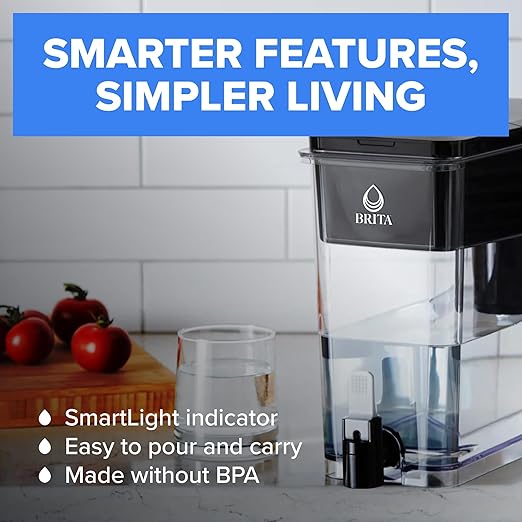 Brita UltraMax Large Water Dispenser with 1 BritaPlus Filter, 27 Cup, White (Package May Vary)