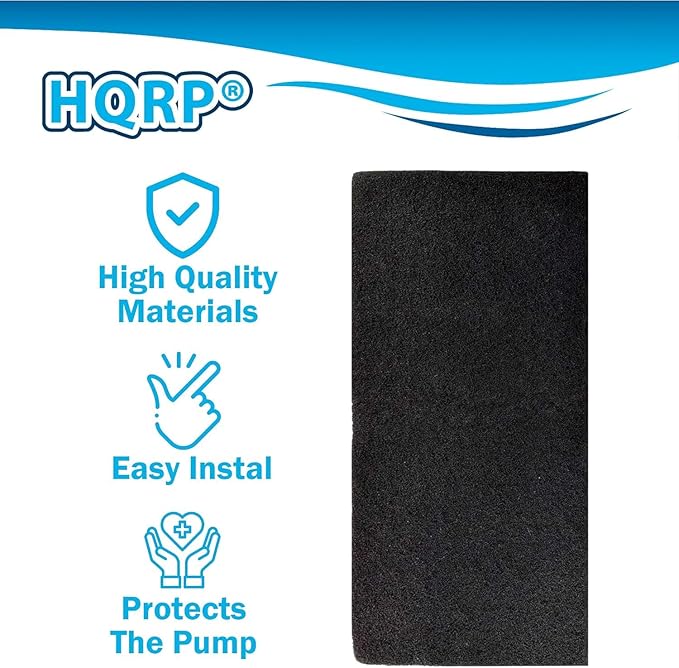 HQRP 2-Pack Activated Carbon Filter 18x10 for Deep Blue Professional ADB41002 Carbon Media Pad Replacement (Cut to fit)