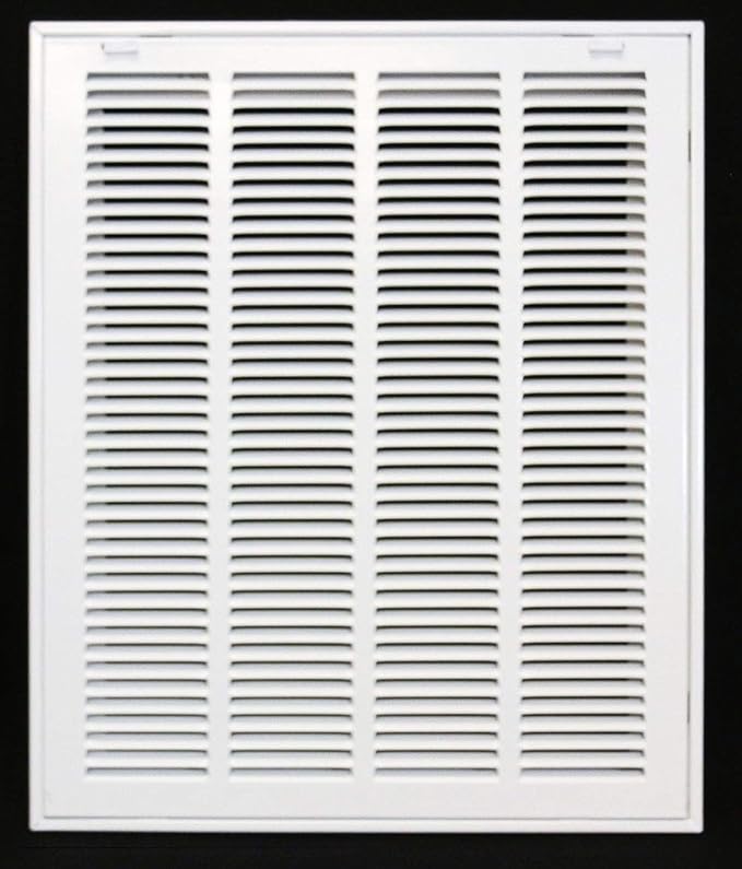 HVAC Premium 16 x 22 Duct Opening Steel Return Air Filter Grille, for 1-inch Filter, Removable Door, Flat Stamped HVAC Vent Cover Grille, Outer Dimensions 18.5 x 24.5