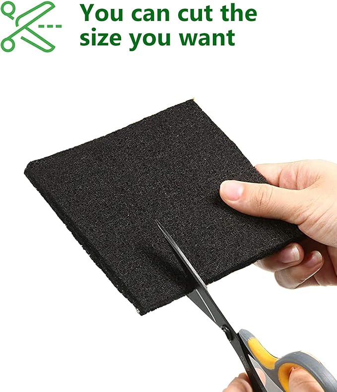 10 Pack Square Compost Bin Filters Spare Activated Carbon Filter Sheets for Indoor Kitchen Compost Bucket Countertop and Recycle Bin (5 Inches)