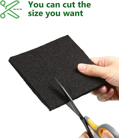 10 Pack Square Compost Bin Filters Spare Activated Carbon Filter Sheets for Indoor Kitchen Compost Bucket Countertop and Recycle Bin (5 Inches)