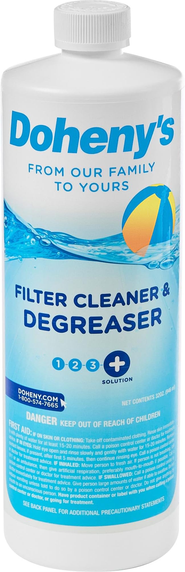 Doheny's Pool Filter Cleaner Degreaser | 100% Professional-Grade | Prevents Sand Bed Channeling And