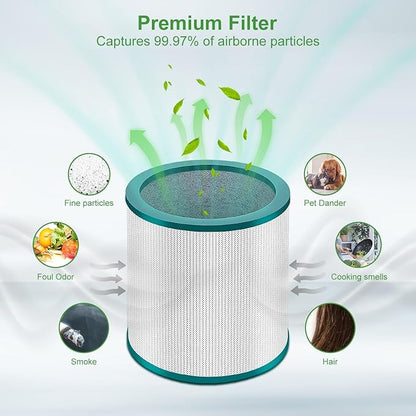 TP01 TP02 Replacement Filter 2 Pack Compatible with Dyson Pure Cool Link TP01, TP02, TP03, BP01, AM11 Tower, NXBHG 360° True Filter, Compare to Part # 968126-03