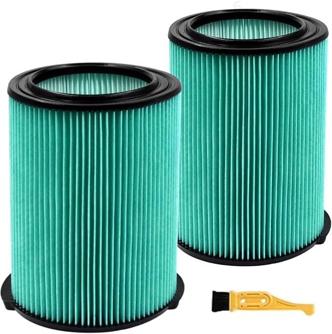 2 Pack Replacement VF6000 Filter for Ridgid Shop Vac Filters 5-20 Gallon, 5-Layer Wet/Dry Rigid Shop Vac Filters Compatible with WD5500 WD0671 WD6425 WD7000 WD1280 WD1851 WD1680