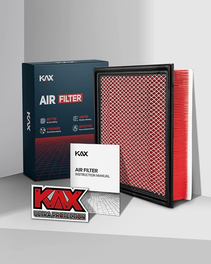 KAX Premium Engine Air Filter, GAF029 (CA10262) Replacement for Ford F-150, F-250, F-350, F-450, F-650, F-750, Expedition, Lincoln Navigator, 200% Longer Life